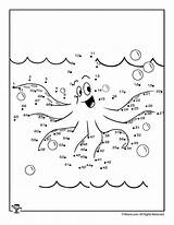 Coloring Octopus Woojr sketch template