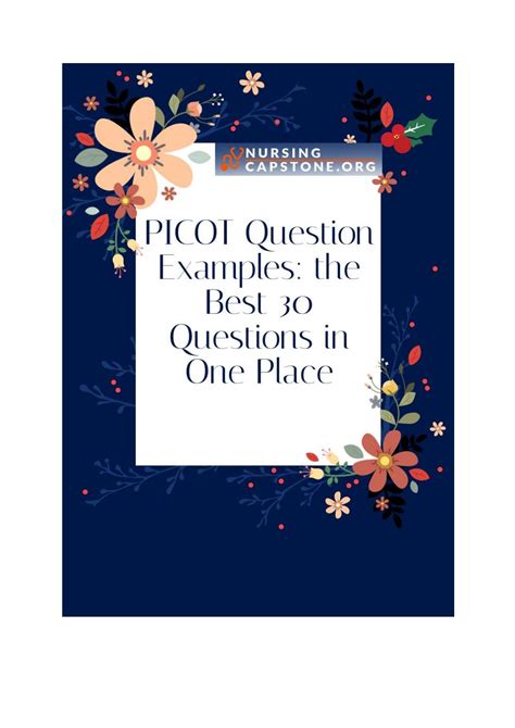 picot question examples    questions   place  nursing