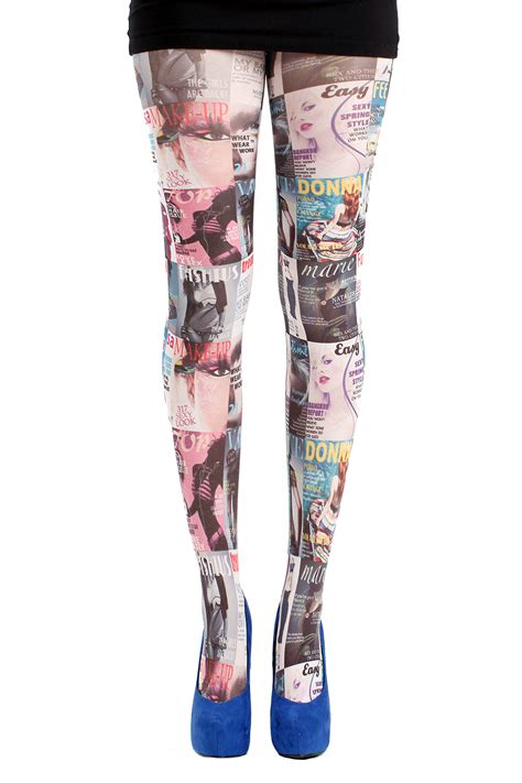 magic rose ice cream printed tights