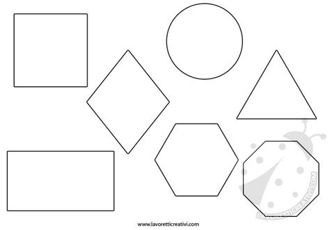 figure geometriche da colorare  ritagliare lavoretti creativi