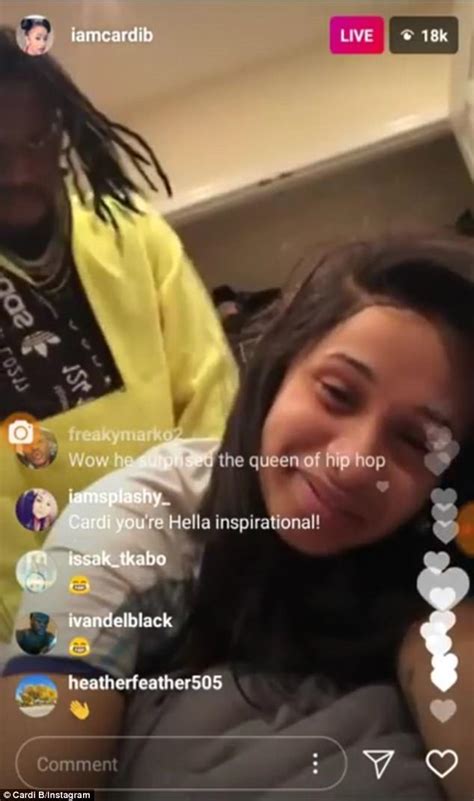 cardi b and offset pretend to have sex on instagram live daily mail