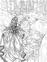 Coloring Pages Forest Enchanted Adult Renaissance Printable Drawing Fantasy Colouring Book Fairy Magical Amazon Selina Easy Adults Print Sheets Fenech sketch template