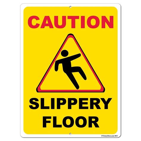 slippery floor caution sign  sticker design