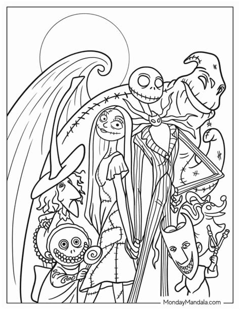 nightmare  christmas coloring pages  kids