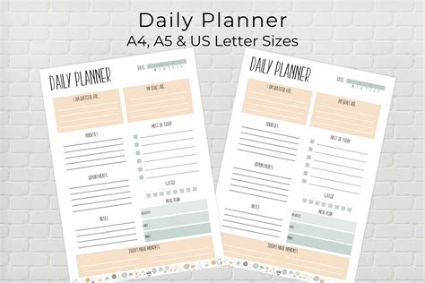 daily planner template  digital design bundles
