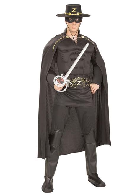 the mask of zorro muscle chest fancy dress costume