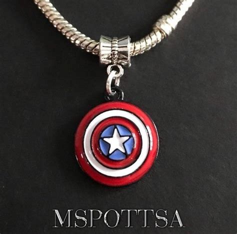 Captain America Shield European Bracelet Charms Avengers Comics