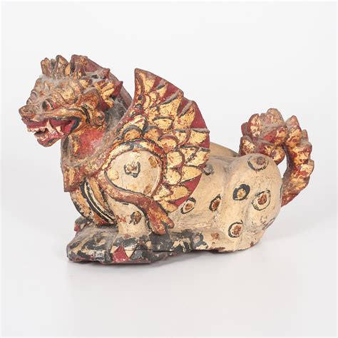 indonesian wooden dragon cowans auction house  midwests