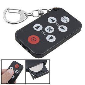 micro spy remote mini black  buttons universal tv remote control  keychain  uxcell http