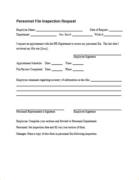 form specifications