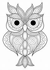 Mandala Coloring Owl Pages Printable Adult Hibou Kids Hiboux Cute Color Sheets Justcolor Coloriages Simples Print Pattern Books sketch template