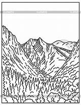 Sierra California Monoline Patrimonio Aloysius Cliparto sketch template