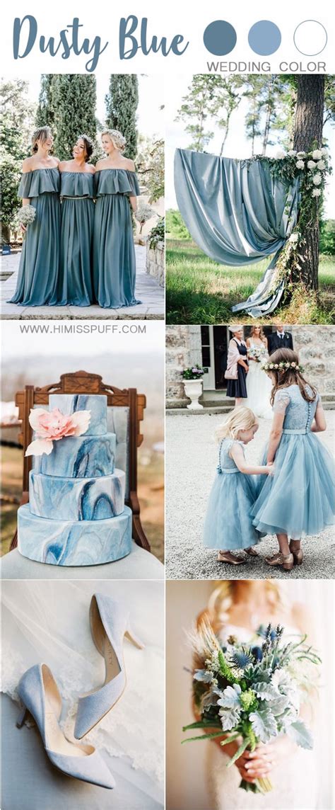 dusty blue wedding color ideas   page      puff