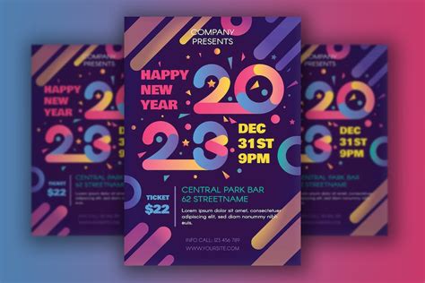 happy  year poster graphic templates envato elements