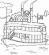 Vervoersmiddelen Stoomboot Kleuren sketch template