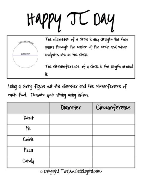 pi day activities worksheets home family style  art ideas