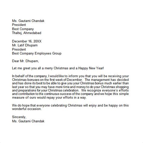 sample christmas letter templates   ms word