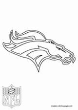 Broncos Coloring Pages Denver Nfl Logo Helmet Template Print sketch template