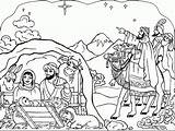Nativity Coloring Pages Printable Scene Kids Christmas sketch template