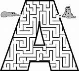 Maze Mazes Coloring sketch template