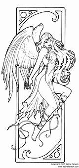 Coloring Pages Printable Fairy Angel Adult Selina Colouring Mermaid Fantasy Fenech Color Books Coloriage Grown Stokes Anne Sheets Kids Celtic sketch template