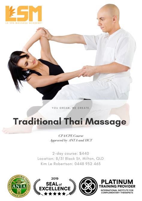 traditional thai massage passive yoga 2 day course le