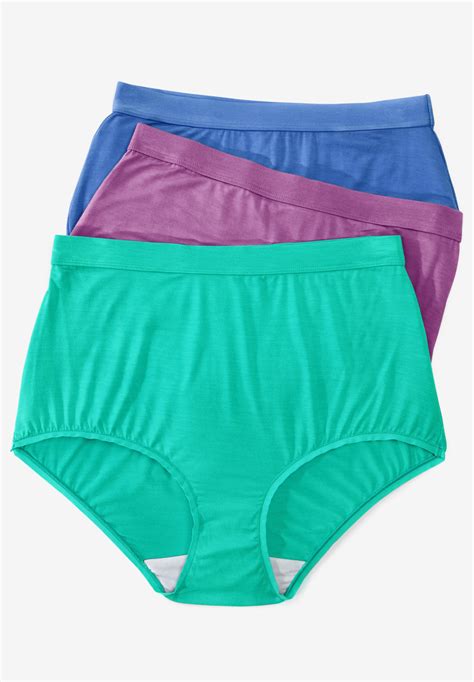 3 Pack Modal Full Cut Brief By Comfort Choice® Plus Size