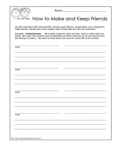 friends worksheets social skills school social work