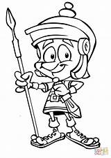 Roman Coloring Pages Soldier Cartoon Rome Drawing Spear Gladiator Printable Brutus Ancient Clipart Shield Numerals Print Colouring Getcolorings Color Getdrawings sketch template