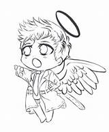 Castiel Cartoon Pages Supernatural Coloring Getdrawings Drawing sketch template
