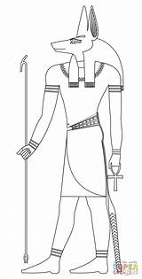 Coloring Anubis Egypt Pages Egyptian Kids Printable Color Ancient Drawing Drawings Choose Board Super sketch template