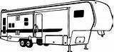 Rv Motorhome Campers Ricreativo Ricreazione Ruota Campeggiatore Quinto Veicolo Recreational Vehicle Clipartmag Drawings Clipground Decals sketch template