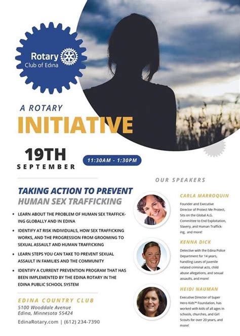 human trafficking panel discussion on sept 19 rotary