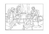 Coloring Pages History 18th Century Family sketch template