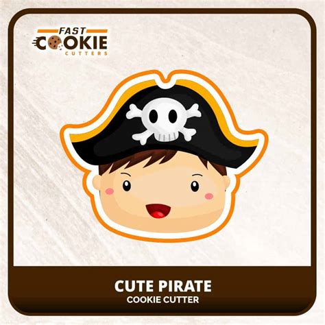 cute pirate fast cookie cutters