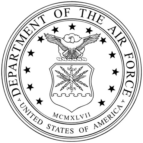 air force department   air force black  white sticker