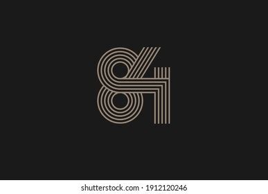 number  logo monogram number  stock vector royalty