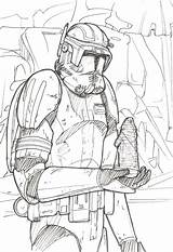 Commander Cody Clone Coloring sketch template