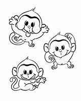 Pages Cartoon Coloring Color Printable Monkey Popular sketch template