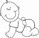 Outline Baby Crawling Boy Coloring Clip Cartoon Drawing Pages Clipart Vector Svg Cliparts Digi Kids Boys Wpclipart Stamp Toys Transparent sketch template