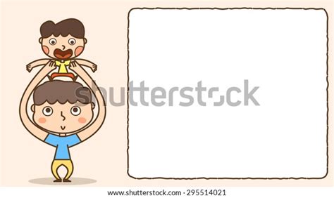 cartoon illustration adult man good dad stock vector