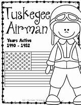 Tuskegee Airmen Coloring Airman sketch template