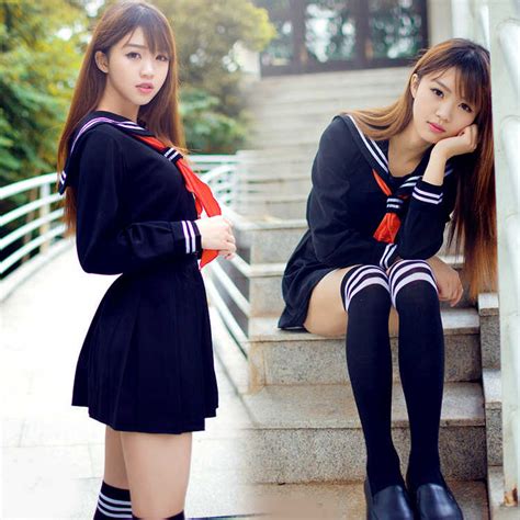 3 Pieces Set Classic Pure School Girl Costume Pleated Skirt Set Korean