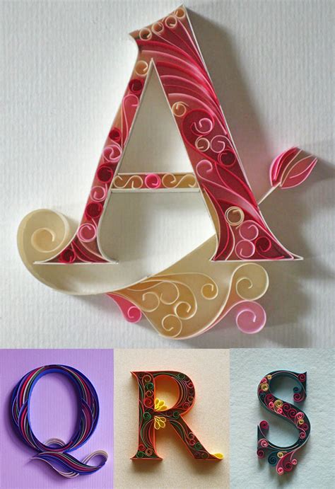 mind blowing typography art projects quilling filigrana  carta
