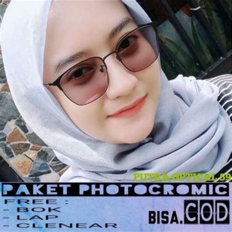 Kacamata Photocromic Minus Optik Asli Pria Wanita Kaca Mata Cewek Cowok