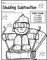 Coloring Pages Grade Math 1st Printable Getcolorings Color Subtraction sketch template