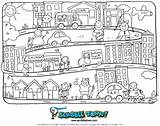 Coloring Town Pages Kids Color Esl Book Preschool Activities Colouring Community Activity Sheets School Bing Go Street Play Worksheets Kindergarten sketch template