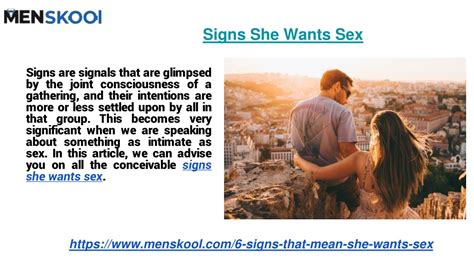 Ppt Signs She Wants Sex Powerpoint Presentation Free Download Id