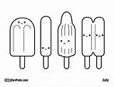 Coloring Ice Pages Cream Kawaii Popsicle Printable Clipart Kids Ikea Pops Para Cute Desenho Popsicles Colorir Book Colouring Sheets Picolé sketch template