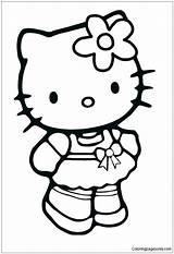 Kitty Hello Pages Baby Coloring Cute Color Kids Print sketch template